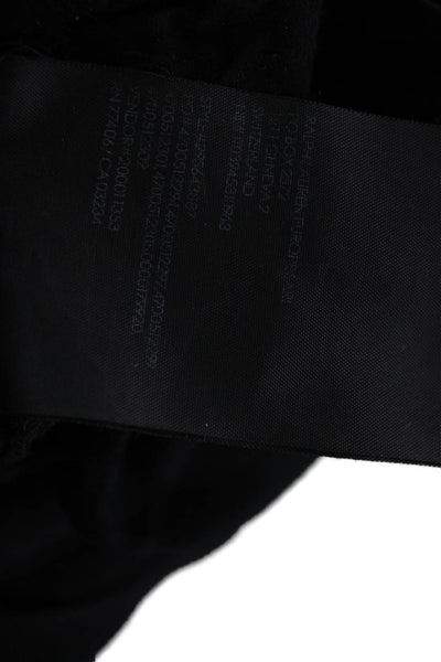 Club Monaco Womens Zipper Fly High Rise Straight Leg Pants Black Size 4