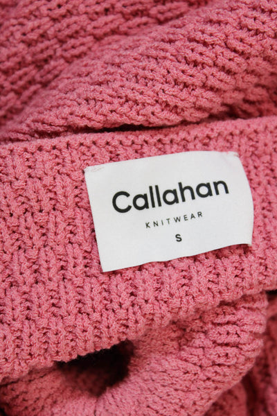 Callahan Womens Knit V Neck Cutout Mini Dress Pink Size S