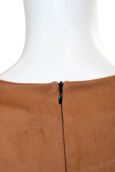 Jewel Exclusive Girls Short Sleeve Faux Suede Shift Dress Brown Size 16