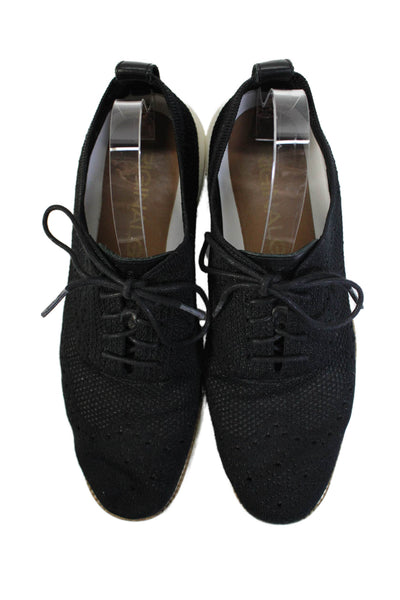 Cole Haan Mens Casual Open Knit Wingtip Dress Shoes Black Size 9.5