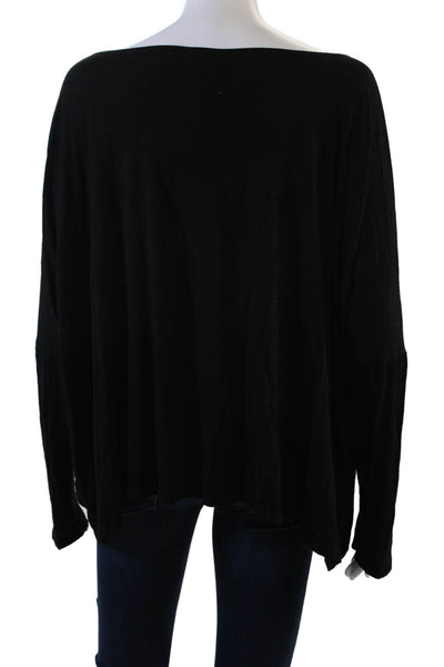 Hatch Womens Stretchy Blouse Black Size 2