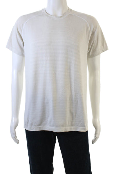 Lululemon Mens Athletic Shirt Beige Size M