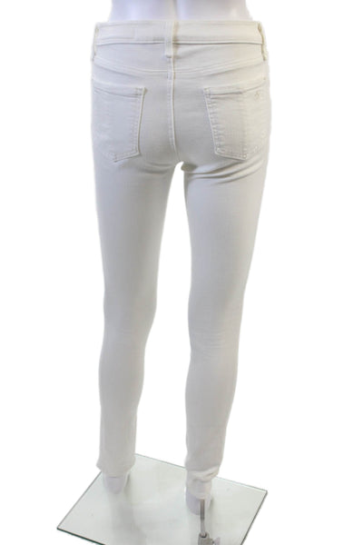 Rag & Bone Womens High Rise Skinny Leg Denim Jeans White Size 27