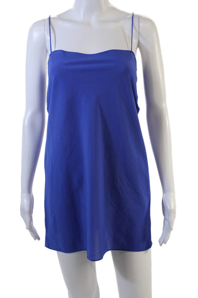 Artelier Nicole Miller Womens Floral Lace Lined Cap Sleeve Dress Blue Sz P