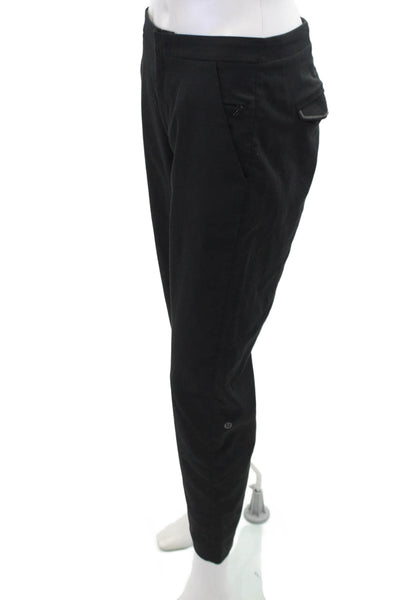 Lululemon Womens Textured Lined Zip Ankle Pants Black Size 06