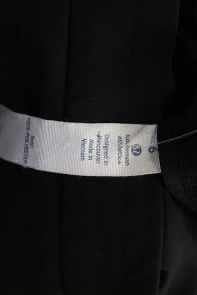Lululemon Womens Textured Lined Zip Ankle Pants Black Size 06