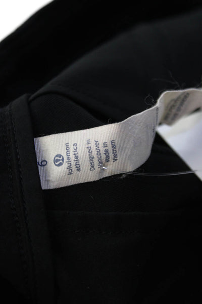 Lululemon Womens Textured Lined Zip Ankle Pants Black Size 06