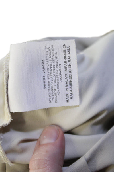 Nike Golf Womens Textured Zip Button Casual Mini Skirt Beige Size 04
