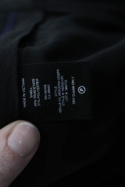 Theory Womens Angled Pocket Detail Flat Front Tapered Leg Pants Black Size 4