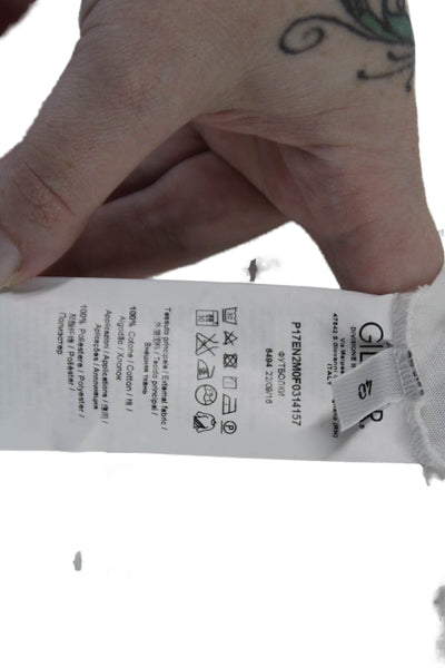 No21 Womens Cotton Floral Embroidered Print Short Sleeve T-Shirt White Size 40