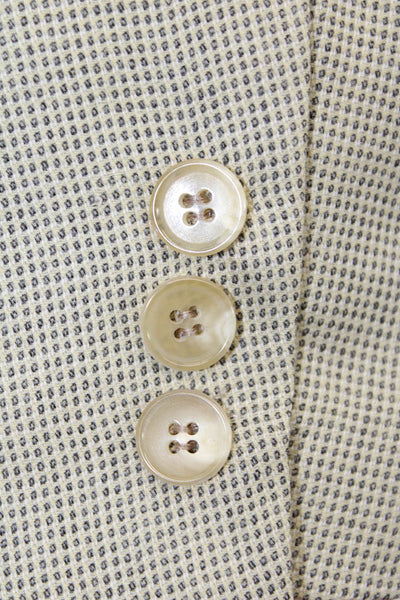 Hickey Freeman Mens Three Button Blazer Jacket Beige Size 52