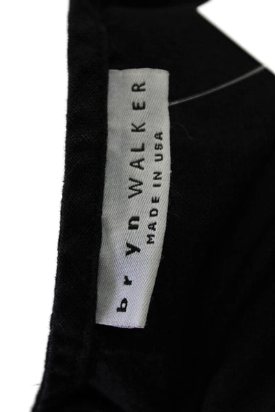 Ted Baker London Womens Linen Sleeveless Round Neck Wide Hem Top Black Size XL