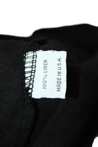 Ted Baker London Womens Linen Sleeveless Round Neck Wide Hem Top Black Size XL