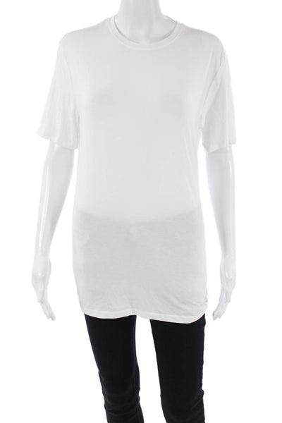 Tommy John Womens Cotton Short Sleeve Round Neck T-Shirt White Size M