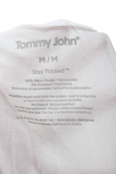 Tommy John Womens Cotton Short Sleeve Round Neck T-Shirt White Size M