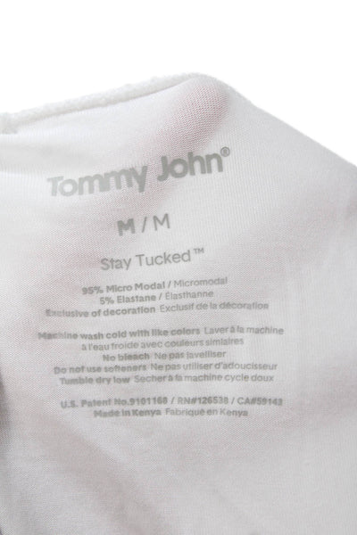 Tommy John Womens Cotton Short Sleeve Round Neck T-shirt White Size L