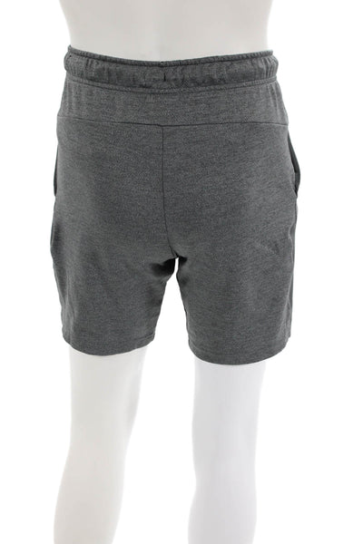 Nike Mens Elastic Waist Solid Athletic Shorts Gray Size S