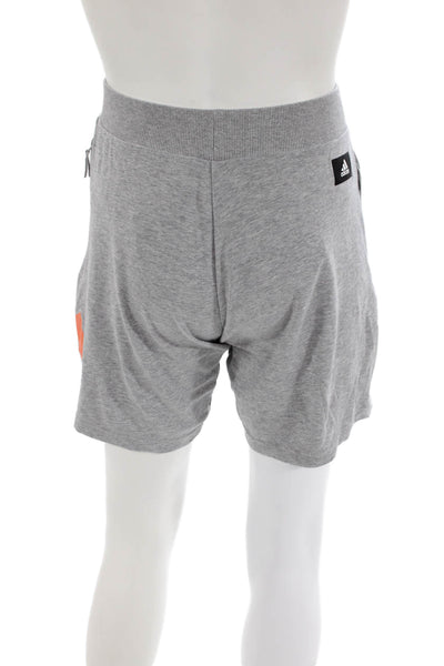 Adidas Mens Elastic Waist Zip Pocket Athletic Shorts S