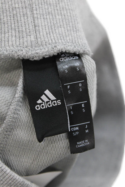 Adidas Mens Elastic Waist Zip Pocket Athletic Shorts S