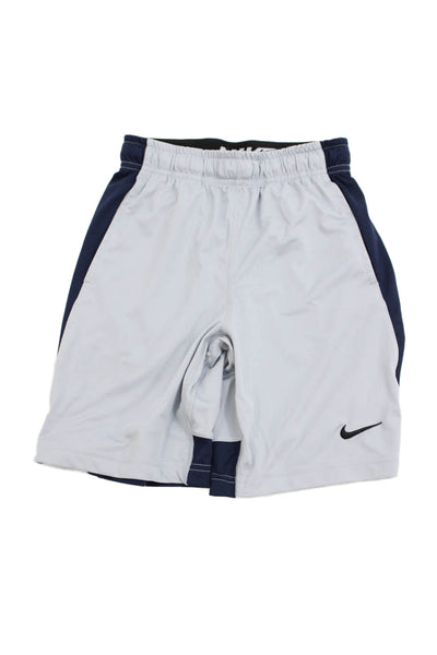 Nike Boys Elastic Waist Colorblock Athletic Shorts Gray Size M