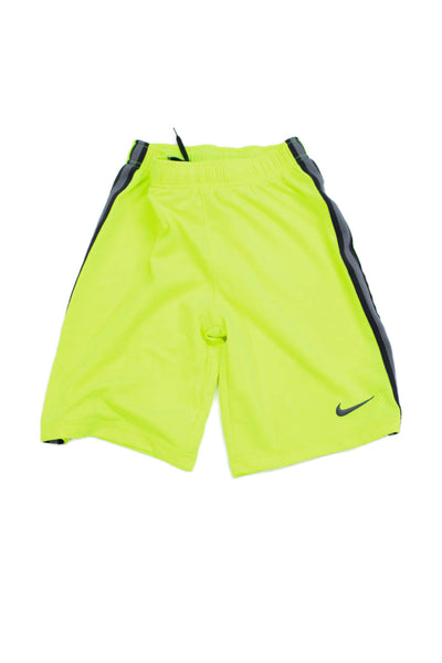 Nike Boys Drawstring Elastic Waist Athletic Shorts Neon Green Size M