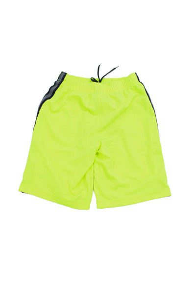 Nike Boys Drawstring Elastic Waist Athletic Shorts Neon Green Size M
