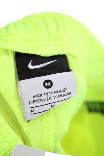 Nike Boys Drawstring Elastic Waist Athletic Shorts Neon Green Size M