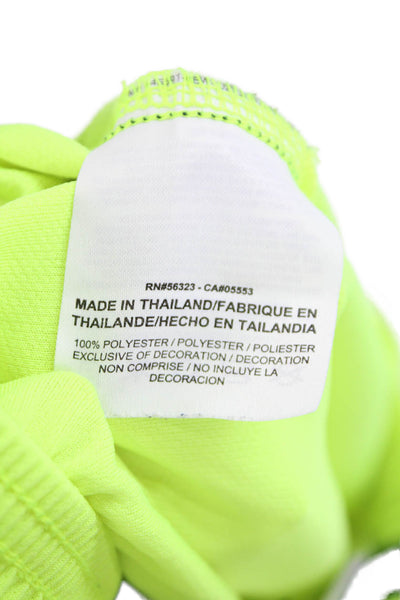 Nike Boys Drawstring Elastic Waist Athletic Shorts Neon Green Size M