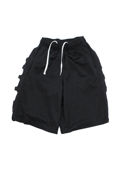 Nike Boys Elasticated Drawstring Graphic Athletic Shorts Black Size M