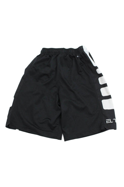 Nike Boys Elasticated Drawstring Graphic Athletic Shorts Black Size M