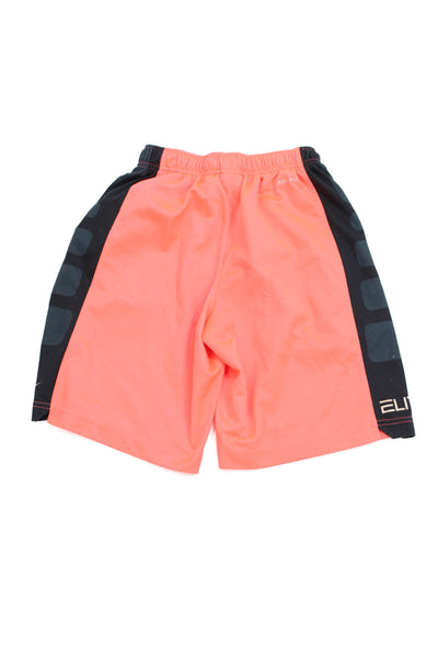 Nike Mens Elastic Waist Contrast Trim Athletic Shorts Neon Pink Size S