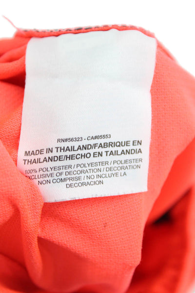 Nike Mens Elastic Waist Contrast Trim Athletic Shorts Neon Pink Size S