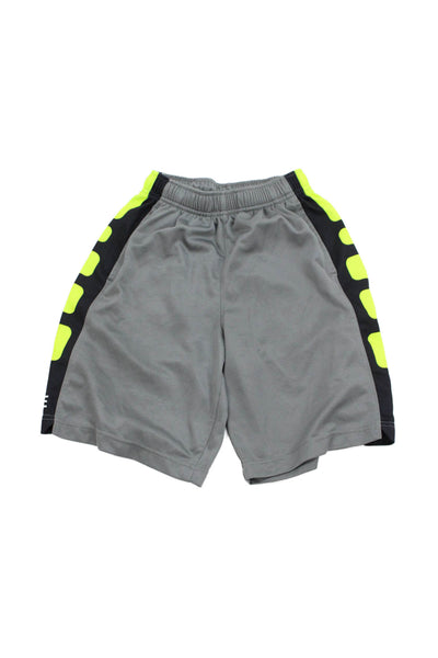Nike Boys Graphic Trim Elasticated Athletic Shorts Gray Size S