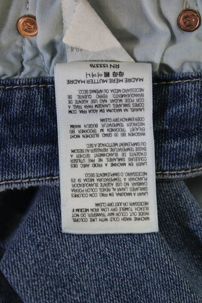Mother Womens Medium Wash Distress Looker Ankle Fray Jeans Blue Size 26