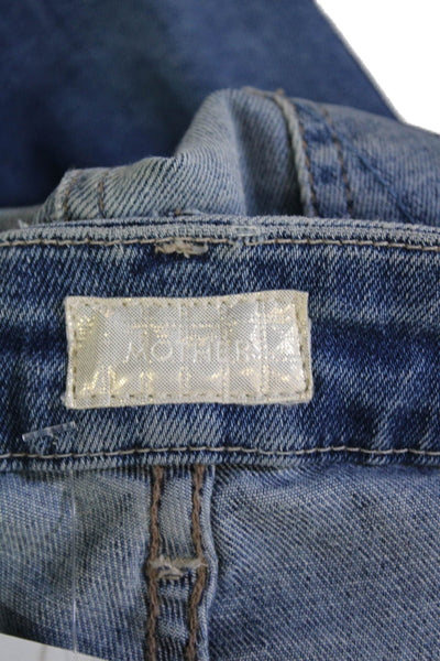 Mother Womens Medium Wash Distress Looker Ankle Fray Jeans Blue Size 26