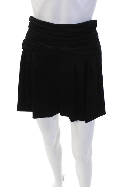 Kimberly Taylor Womens Drape Detail High Waisted Mini Shorts Black Size S