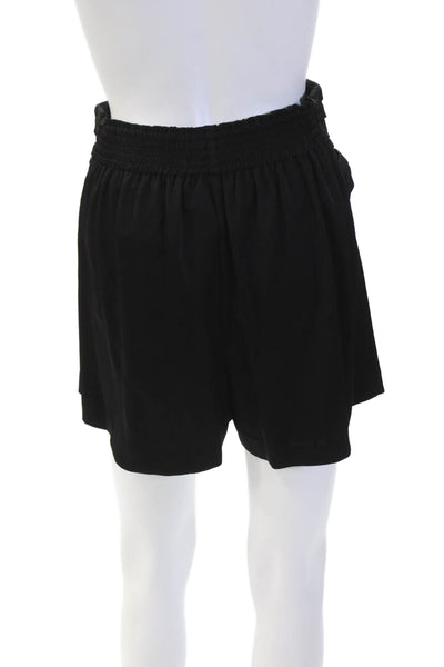 Kimberly Taylor Womens Drape Detail High Waisted Mini Shorts Black Size S