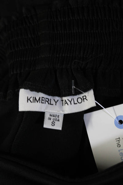 Kimberly Taylor Womens Drape Detail High Waisted Mini Shorts Black Size S
