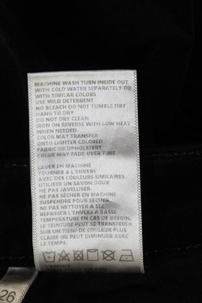 L'Agence Womens Margot High Rise Skinny Leg Velvet Pants Black Size 26