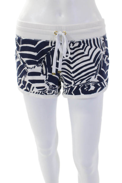 Lily Pulitzer Womens Cotton Abstract Drawstring Waist Short White Size XS