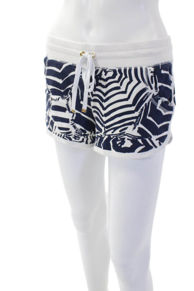 Lily Pulitzer Womens Cotton Abstract Drawstring Waist Short White Size XS