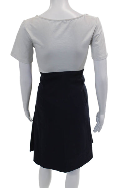 Avenue Montaigne Womens Alyssa Knee Length A-Line Skirt Navy Blue Size 16