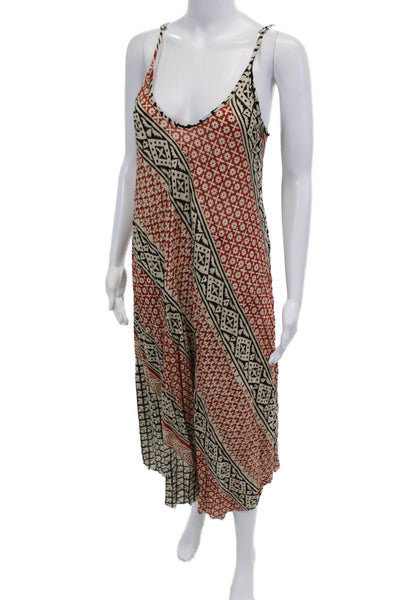 Karma Highway Womens Spaghetti Strap Scoop Neck Abstract Dress White Multi OS