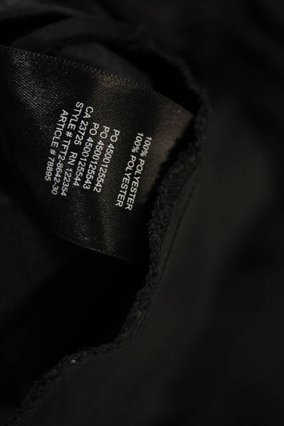 Sunday Best Womens Long Sleeve V Neck Knee Length Shift Dress Black Size Medium