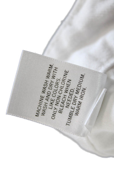 Banana Republic Womens Zipper Fly Mid Rise Skinny Ankle Jeans White Size 26