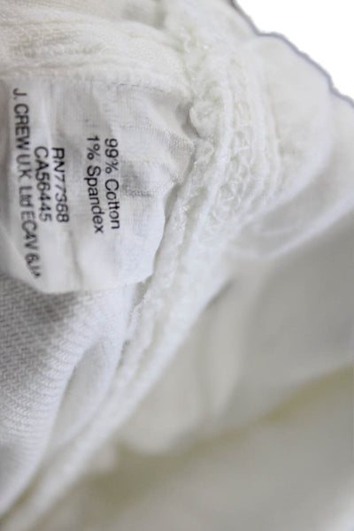 J Crew Womens Zipper Fly Mid Rise Streth Slim Cut Jean White Size 27