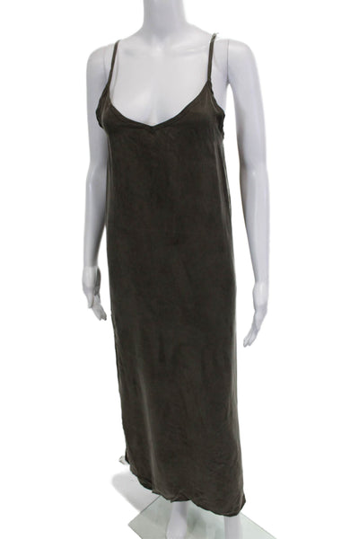 Hailey Womens V-neck Sleeveless Jumper Dress Olive Green Size Small