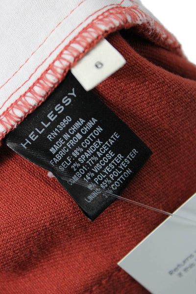 Hellessy Womens High Rise Slim Leg Cargo Jeans Clay Brown Cotton Size 32