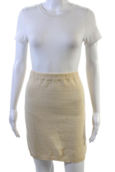 Joseph Tricot Womens Linen Elastic Waist Mini Skirt Beige Size XS