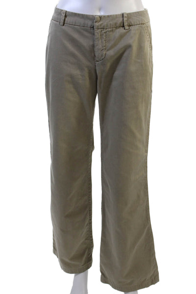 Joie Womens Cotton High Rise Bootcut Leg Pants Khaki Size 4